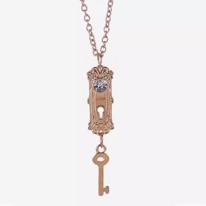 Alice in Wonderland Doorknob/Keyhole Cubic Zirconia Necklace
